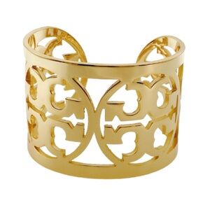 Tory Burch Gold Cutout Cuff Bracelet